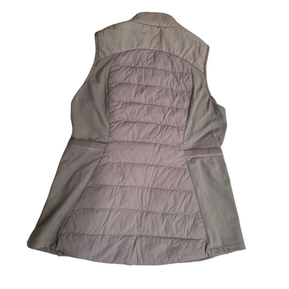 Lululemon Women's Down for It All Gray Vest Goose Down Size 12 - Very Good - Picture 2 of 3